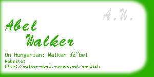 abel walker business card